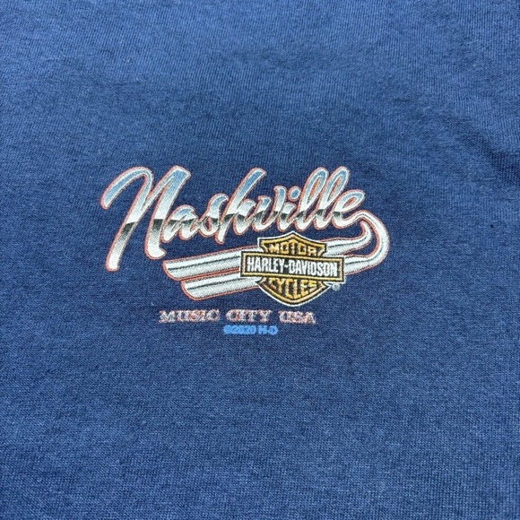 Harley Davidson Shirt Mens Large Crew Tee Nashville Music City USA Motorcycles - Picture 3 of 5